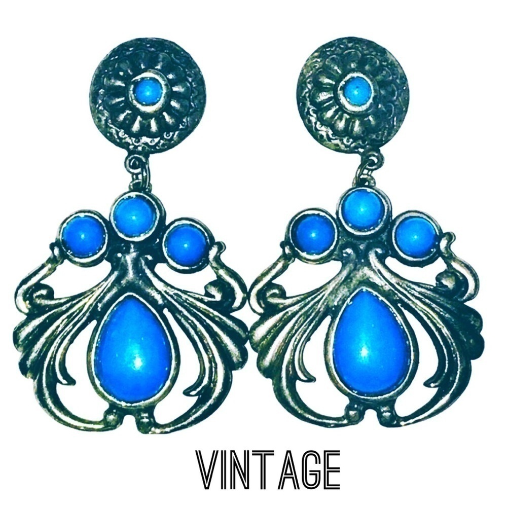 Turquoise and Silver Earrings